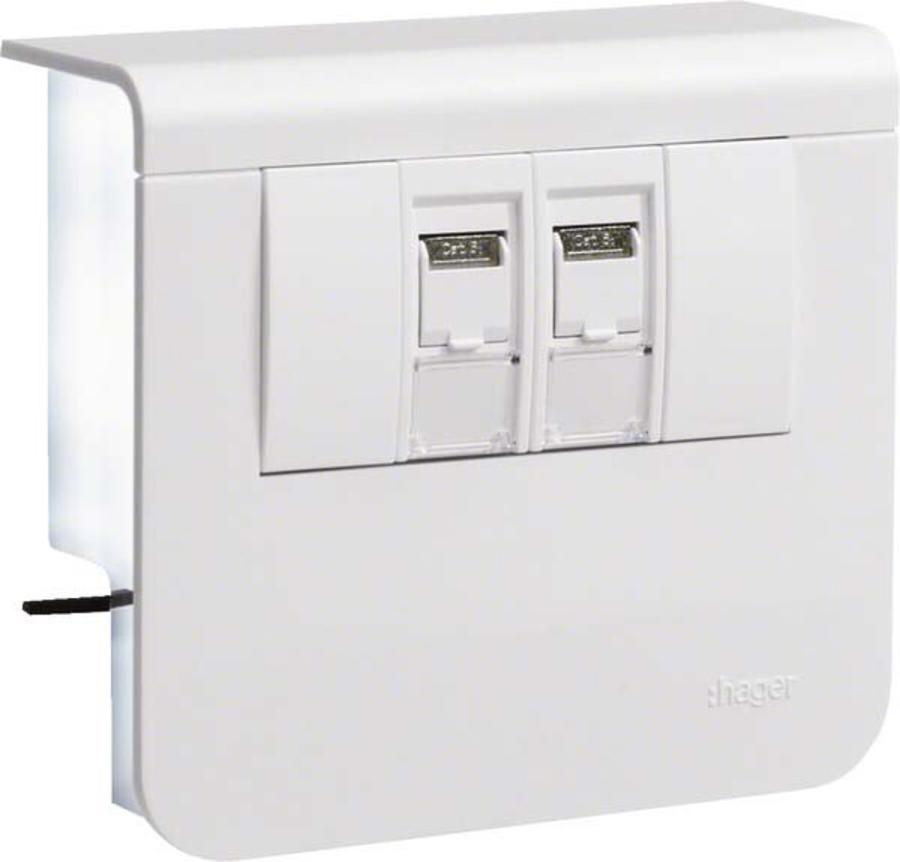 hager Tehalit GeräteträgerDatenanschluss 2xCat.6A/SL20x55 vw SL200559079016