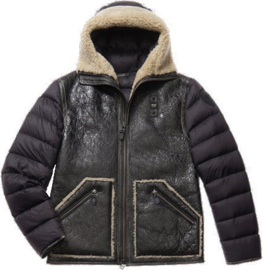 Blauer Jacken Kurtka Skóra Mska BLUL01173, BLUL01173999, Größe: 183