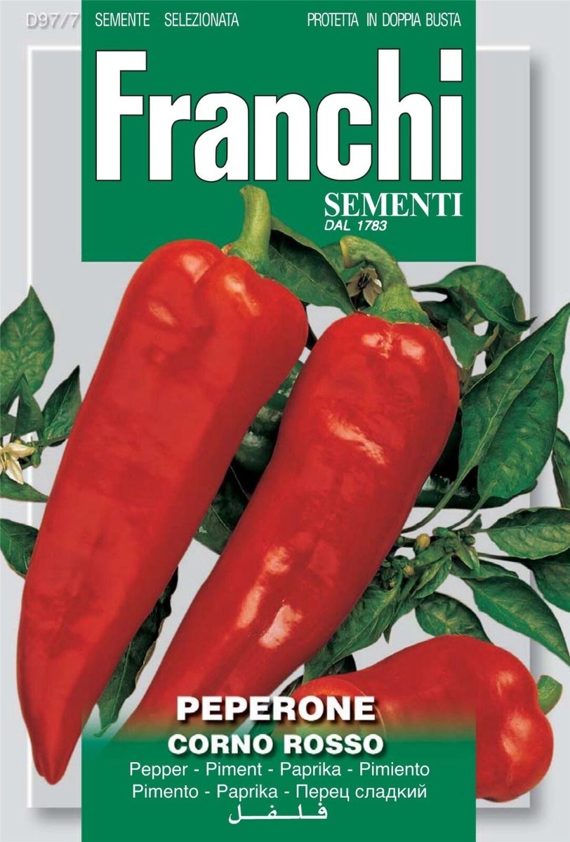 Paprika Corno Rosso | Paprikasamen von Franchi Sementi DBO97-7