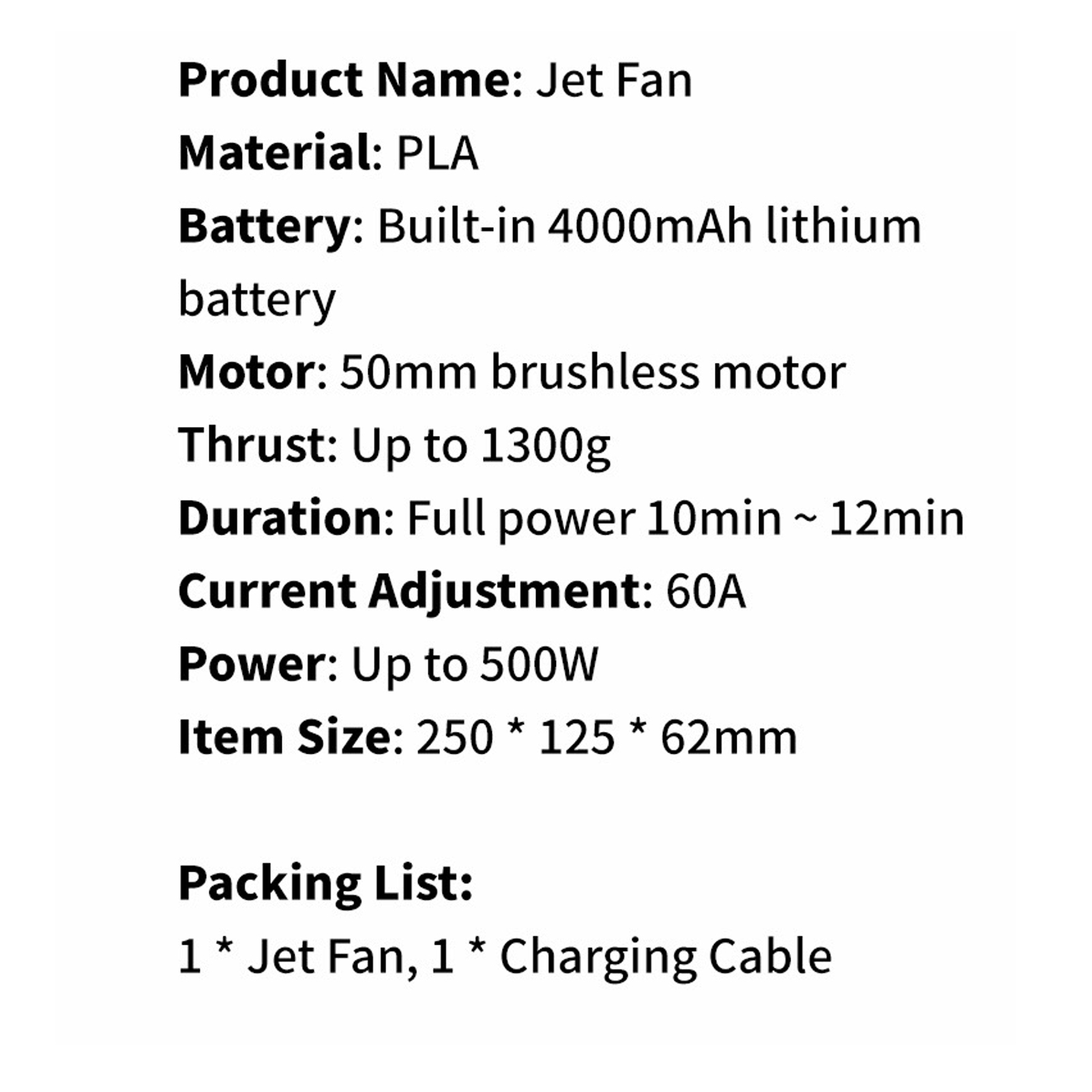 Cocosity Handheld Jet Fan 50mm Brushless Motor Powerful Ducted Turbofan High Power Dust Blower Keyboard Cleaning Tool