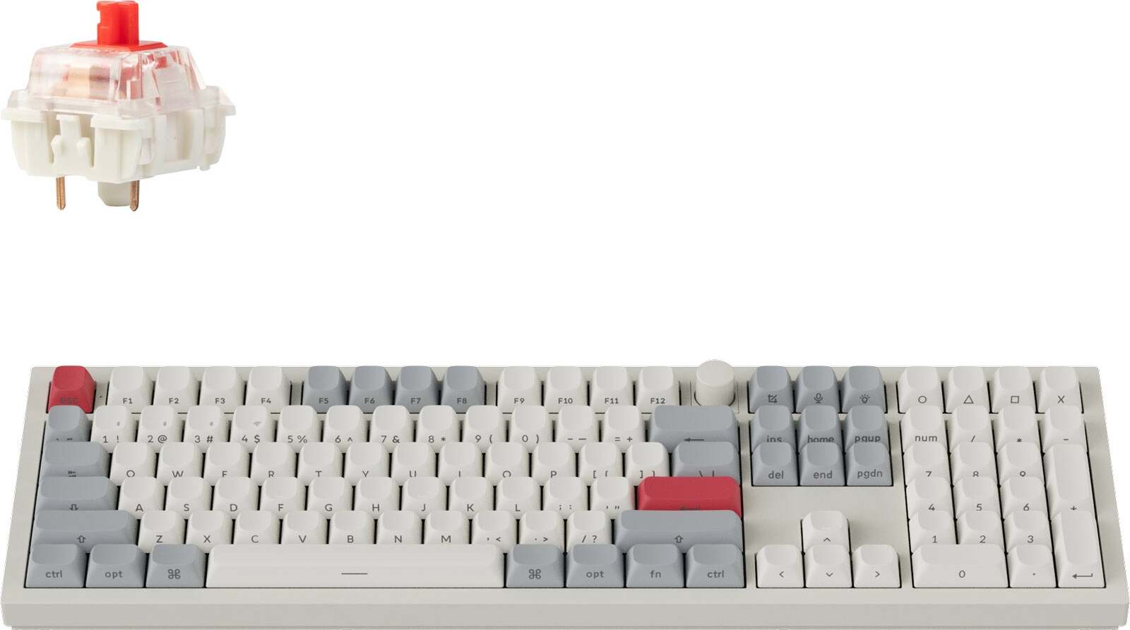 Keychron Q6 Max QMK/VIA Kabellose Mechanische Tastatur, QWERTY US, Side-Printed Keycaps Q6M-P1S