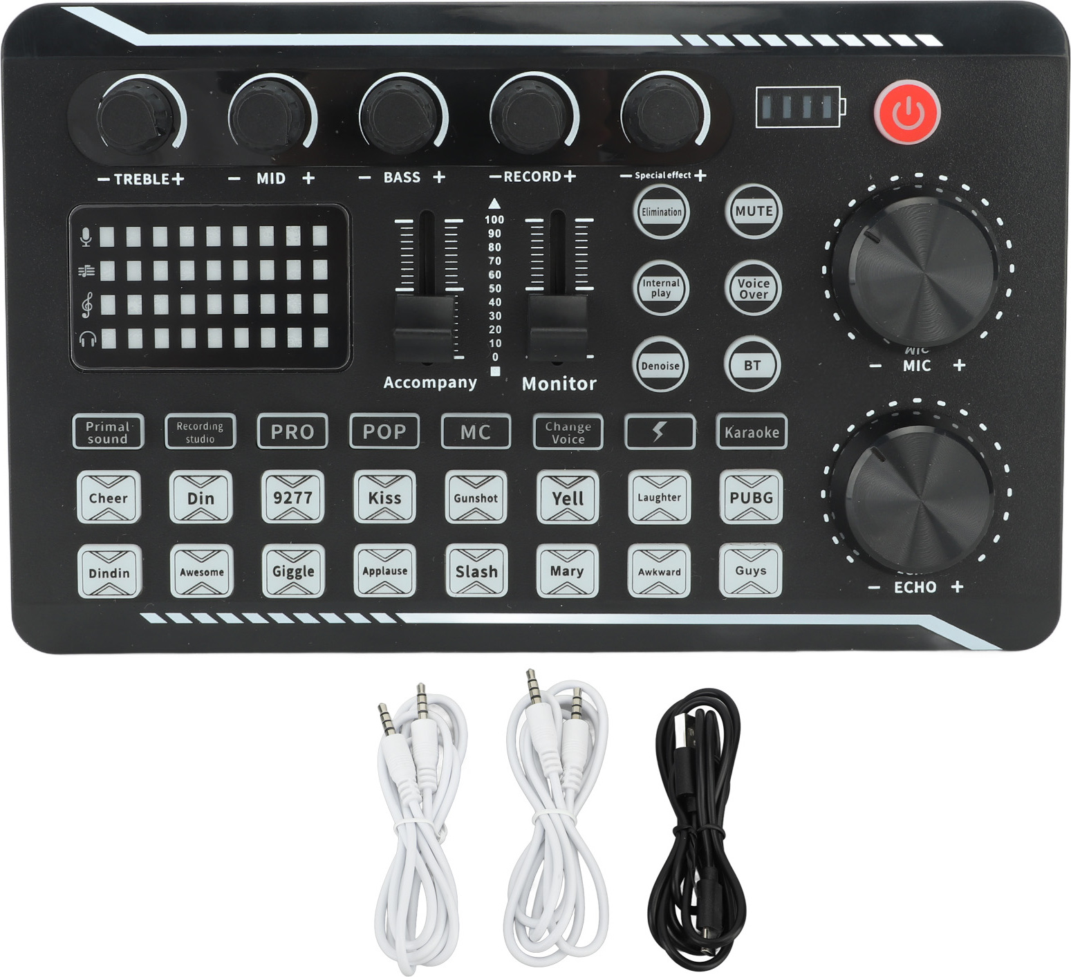 Live -Soundkarte Bluetooth Rauschreduktion Voice Changer Mixer Podcast -Geräte zum Streaming Podcasting Gaming