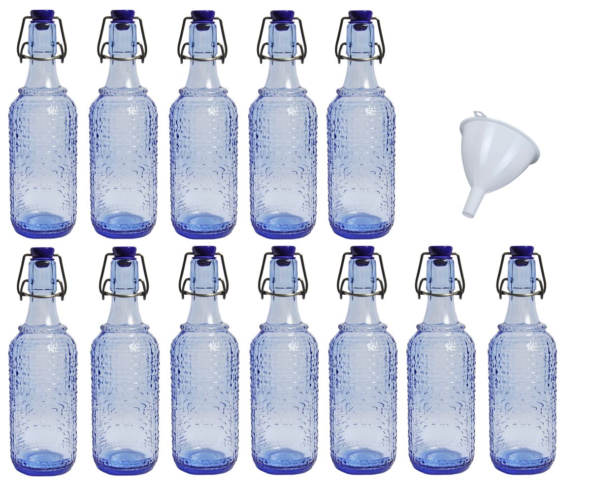 12 Leere Glasflaschen mit Bügelverschluss Bügelflasche 0,5L 500 ml Typ A Flasche 