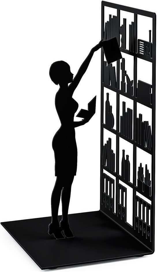 Balvi Buchstütze Die Bibliothek - Schwarz