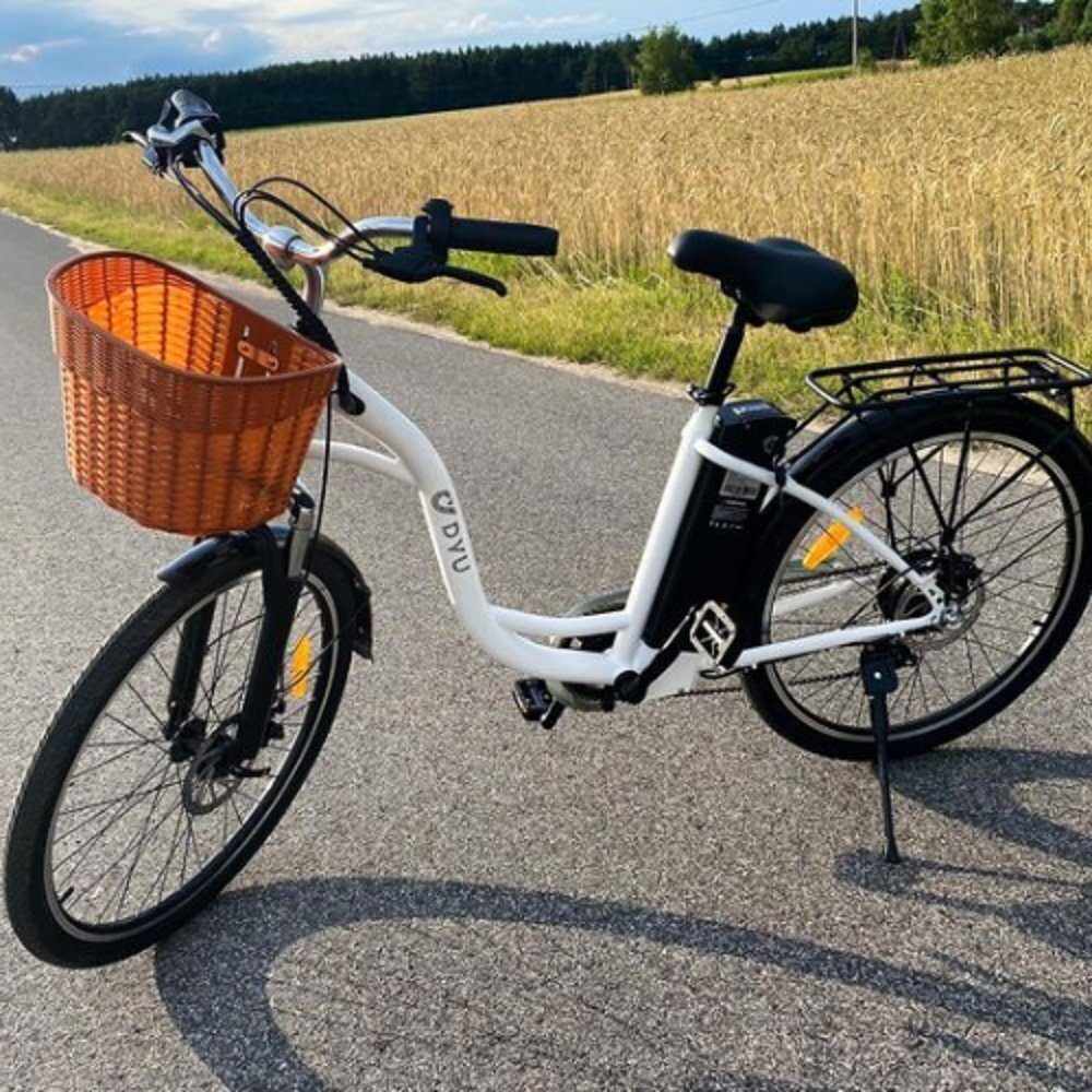 Dyu dámy muži 26 palcový pedelec elektrický bicykel bicykel dámsky bicykel od 155cm mestský elektrický bicykel s nízkym krokom 36V 12.5Ah lítiová batéria pedelec motor rozsah až 100km
