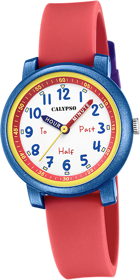 Detské hodinky Calypso plastové silikónové červené Náramkové hodinky Calypso Junior D2UK5827/5