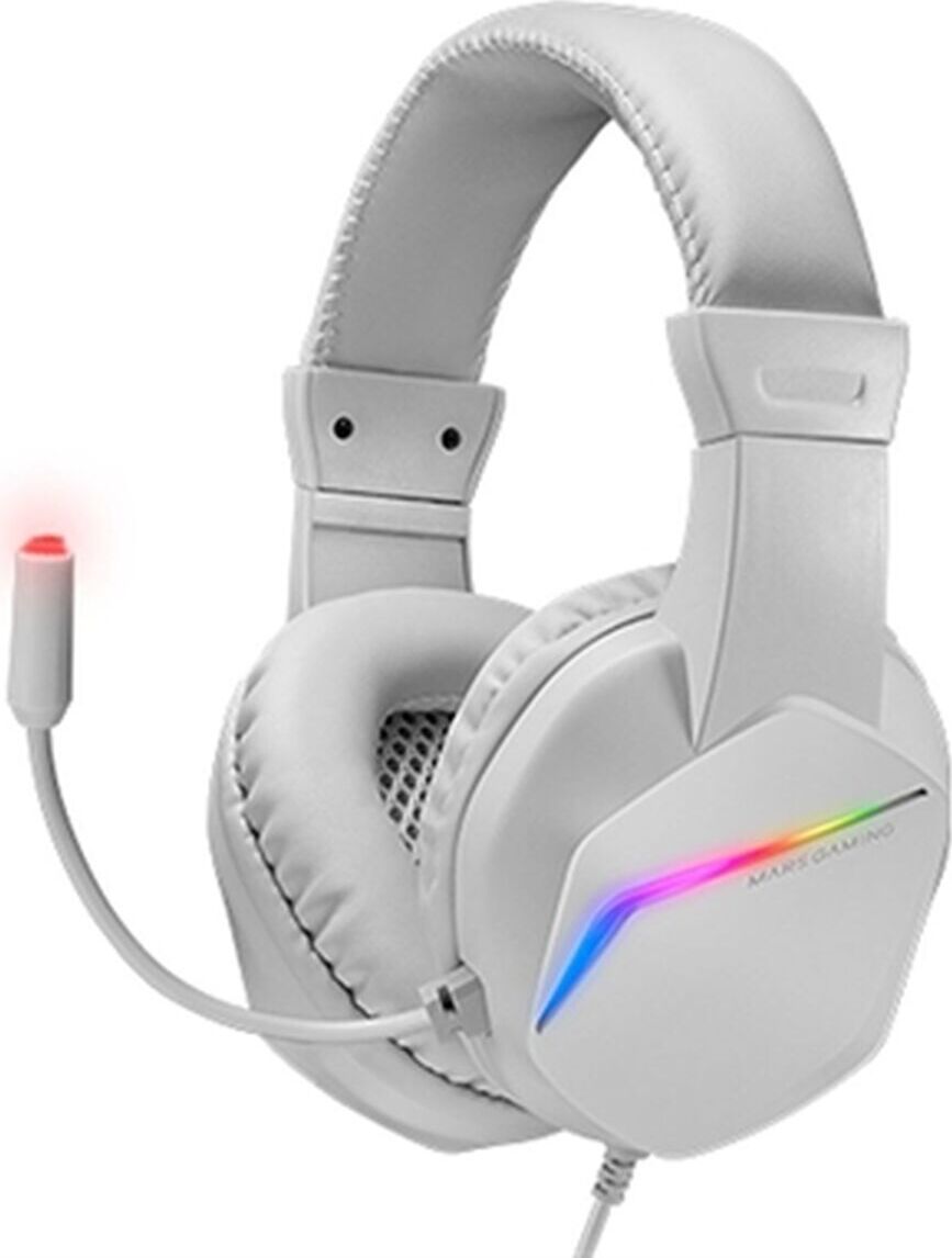 Mars Gaming Gaming Headset mit Mikrofon MH122 Weiß