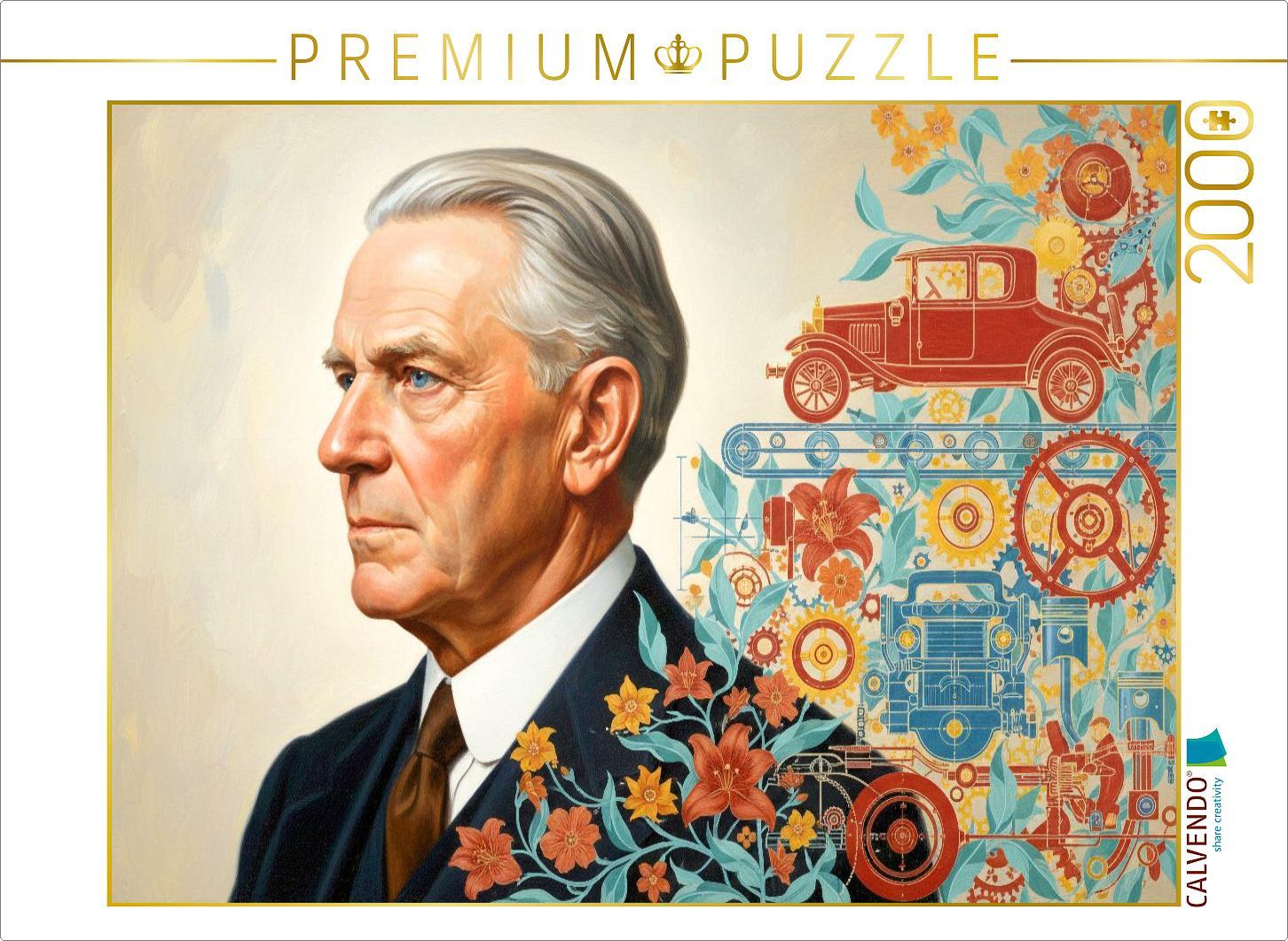 CALVENDO Puzzle Henry Ford (1863–1947) – Massenproduktion des Automobils | 2000 Teile Lege-Größe 90x67cm Foto-Puzzle für glückliche Stunden