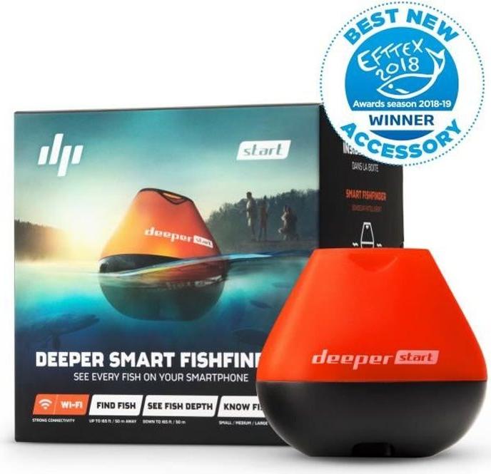Echolot, Deeper START, Tragbarer, Drahtloser Fischfinder für Boote und Segelboote ITGAM0431