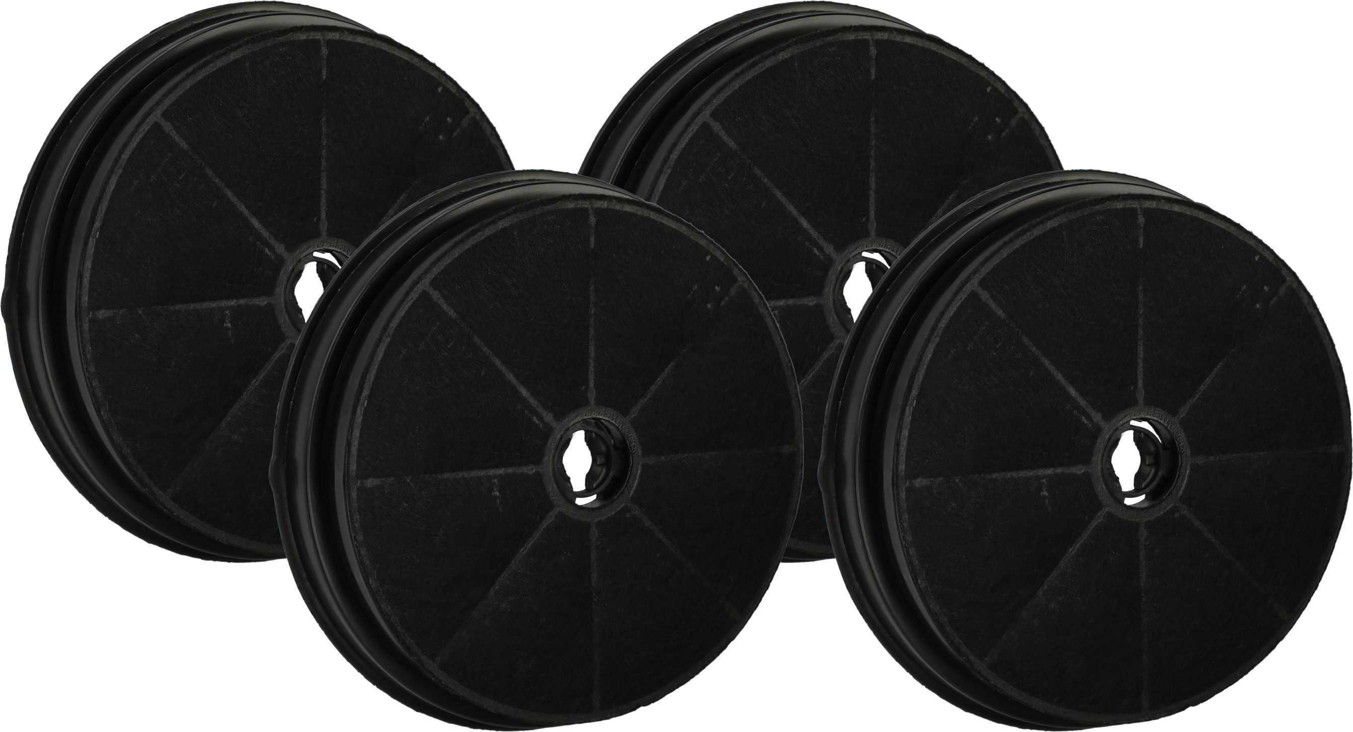 vhbw 4x Aktivkohlefilter kompatibel mit Whirlpool ESTRAIBILE, DIVA LOGICA, DISCO LOGICA, DIAMANTE LOGICA, D3, CX2 LOGICA, CP Dunstabzugshaube - 19 cm