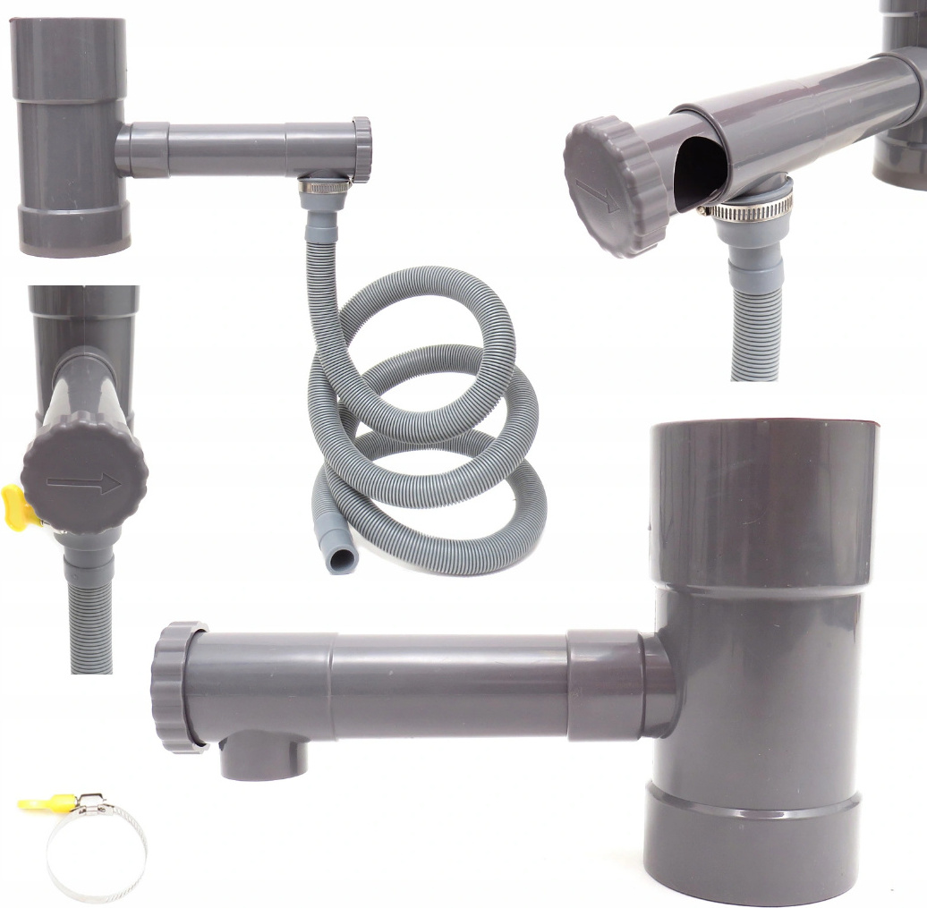 Sonstige Regensammler 80 mm Regendieb Regenwassersammler Wasserdieb Wassersammler Wasserfänger Grau