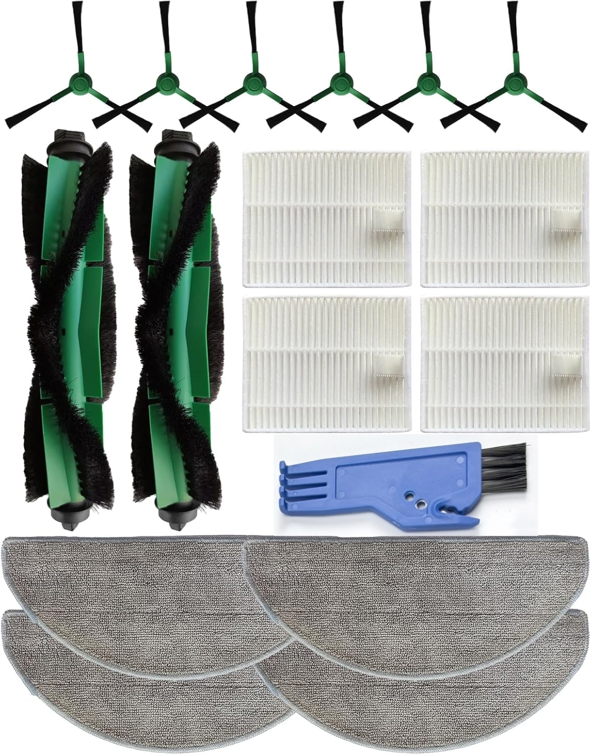 Kit Ricambi Per ECOVACS Deebot Mini – Spazzola Principale, Laterali, Panni Mocio, Filtri E Sacchetti Polvere, Set Completo
