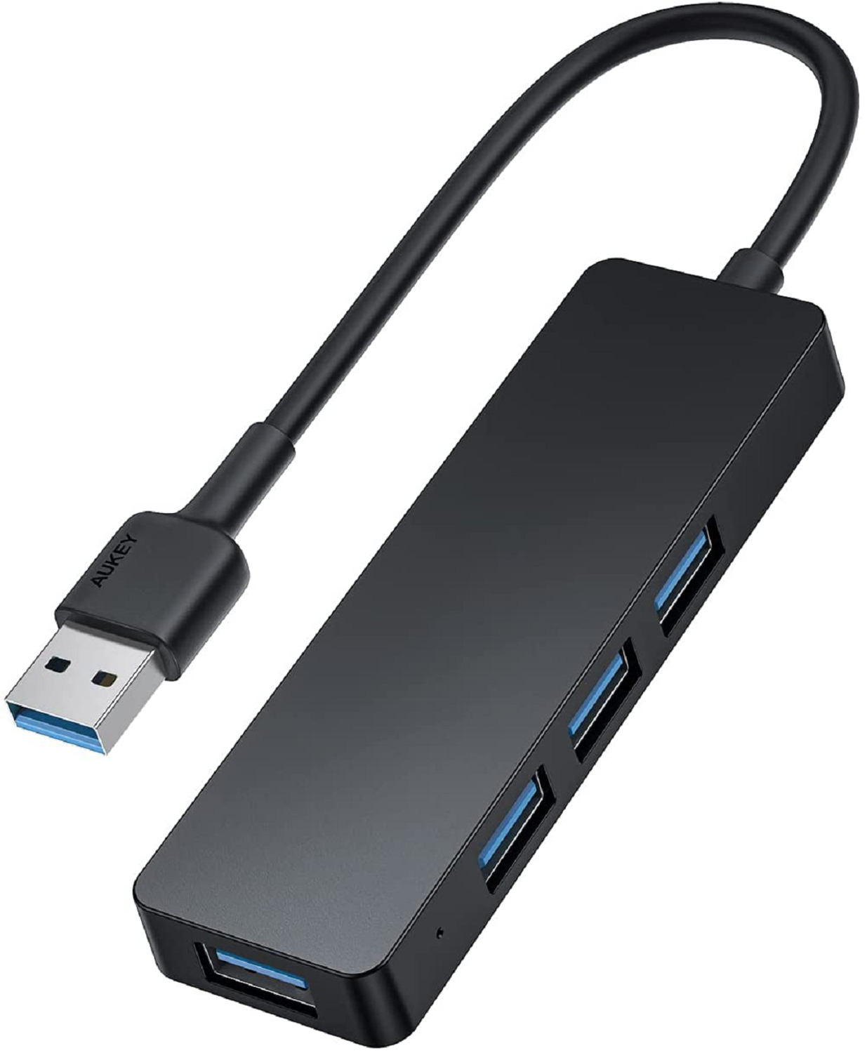 AUKEY CB-H39, rozbočovač USB 3.0, adaptér 4 v 1 USB A s 20 cm káblom, superrýchly dátový tok 5 Gb/s, kompatibilný s MacBook Air, Mac PRO/Mini, Surface PRO, Dell XPS 15* atď.