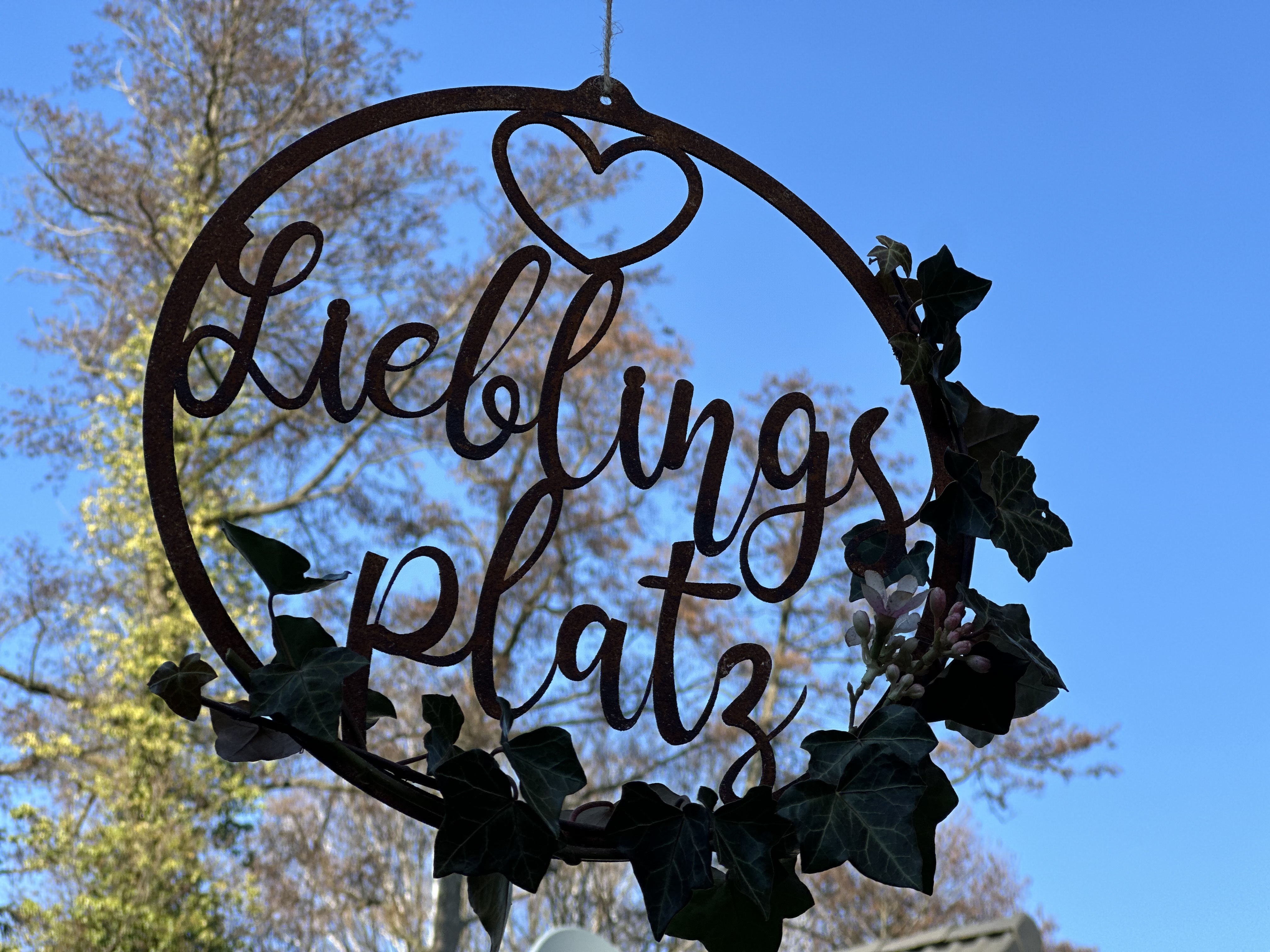 Vintage One Schild "Lieblingsplatz" - Edelrost - Dekoring - Rostdeko - Garten 10236