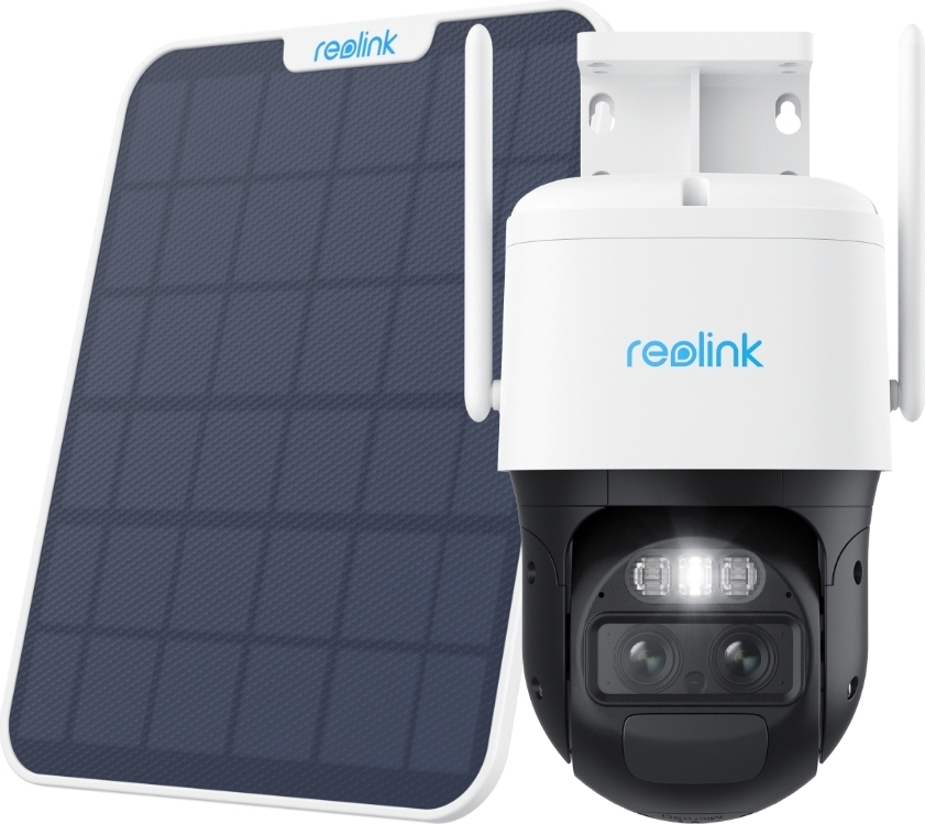 Batériová vonkajšia monitorovacia kamera Reolink, automatický zoom a sledovanie, 5 GHz/2,4 GHz WLAN, 2K 4MP, širokouhlý a teleobjektív, TrackMix + solárny panel