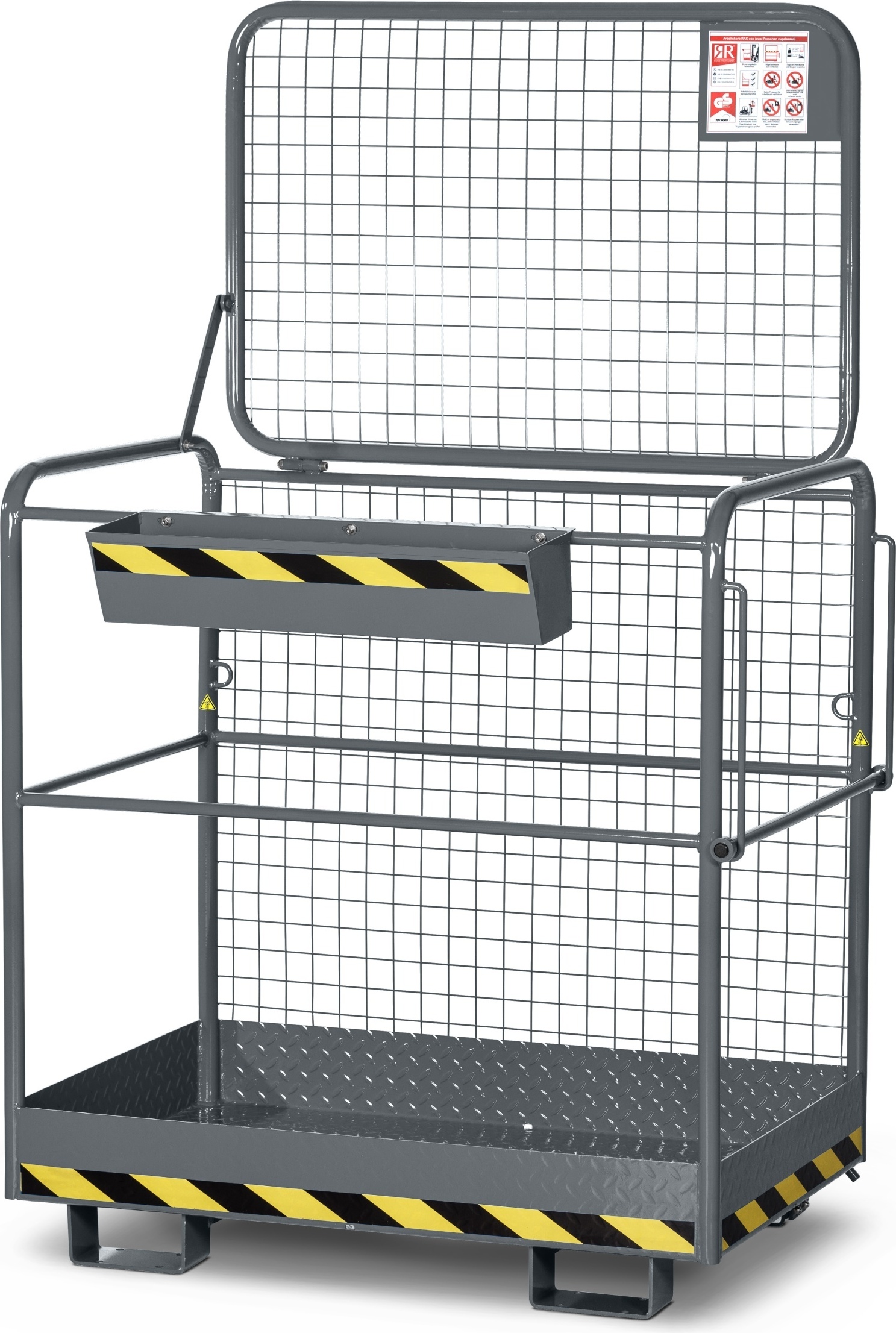 R+R Industrietechnik RR Industrietechnik Arbeitskorb Typ RAK-Eco RAL 7005 mausgrau 120000122