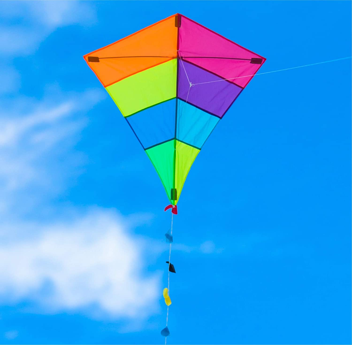Riesige Regenbogen Drachenflieger 100M Drachenschnur und Riesen 106cm Spannweite 