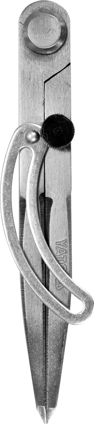 YATO Kompass 150 mm mit geschärften, gehärteten Spitzen und arretierbarer Einstellführung YT-72100