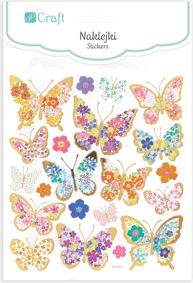 Dalprint Deko Sticker Bunte Schmetterlinge SCHMETTERLINGE 21 St.