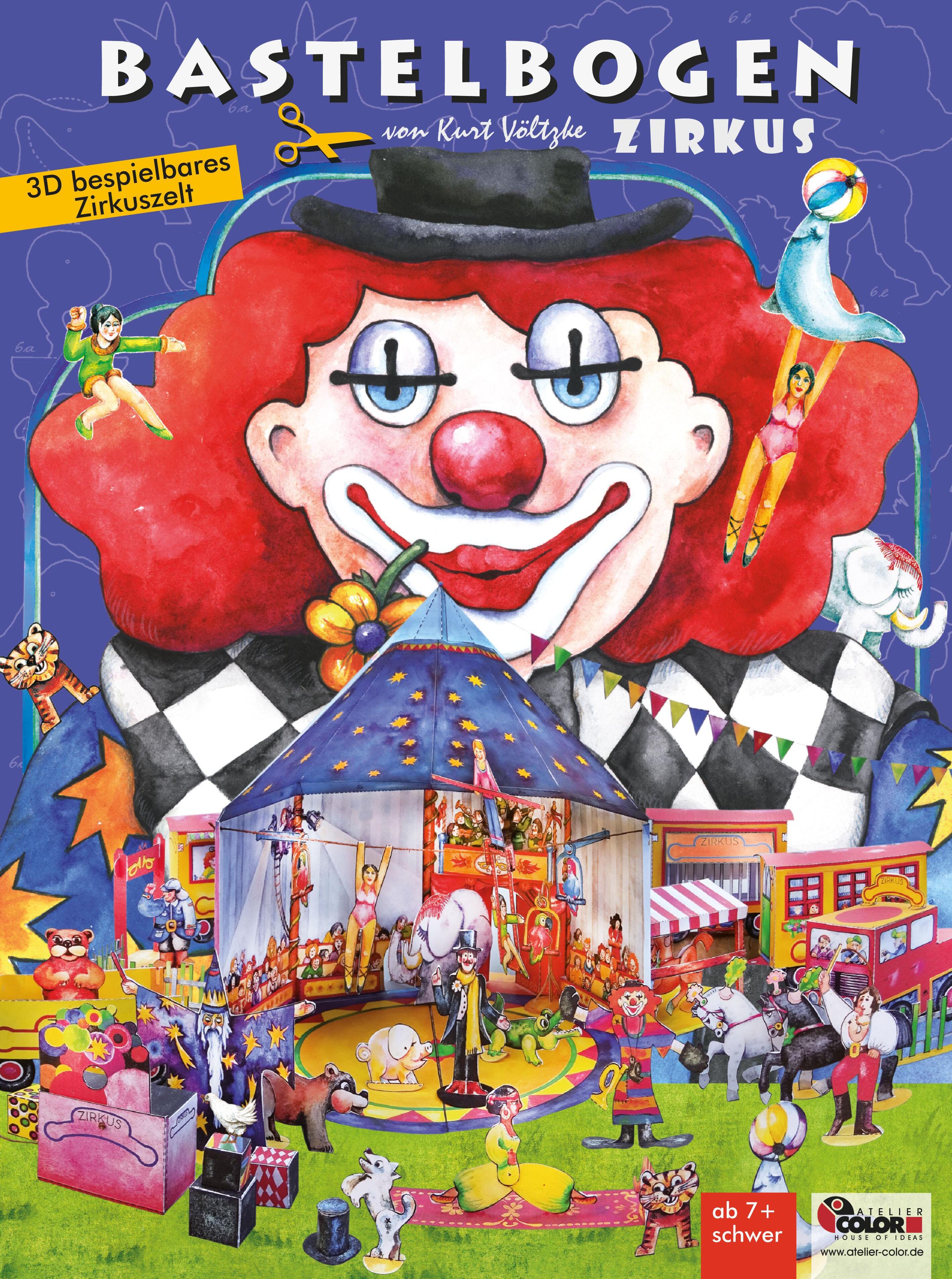 Sonstige Verlage Zirkus basteln mit Kindern Bastelbogen Ausschneidebogen Zirkuswagen 1321437_4280000272102