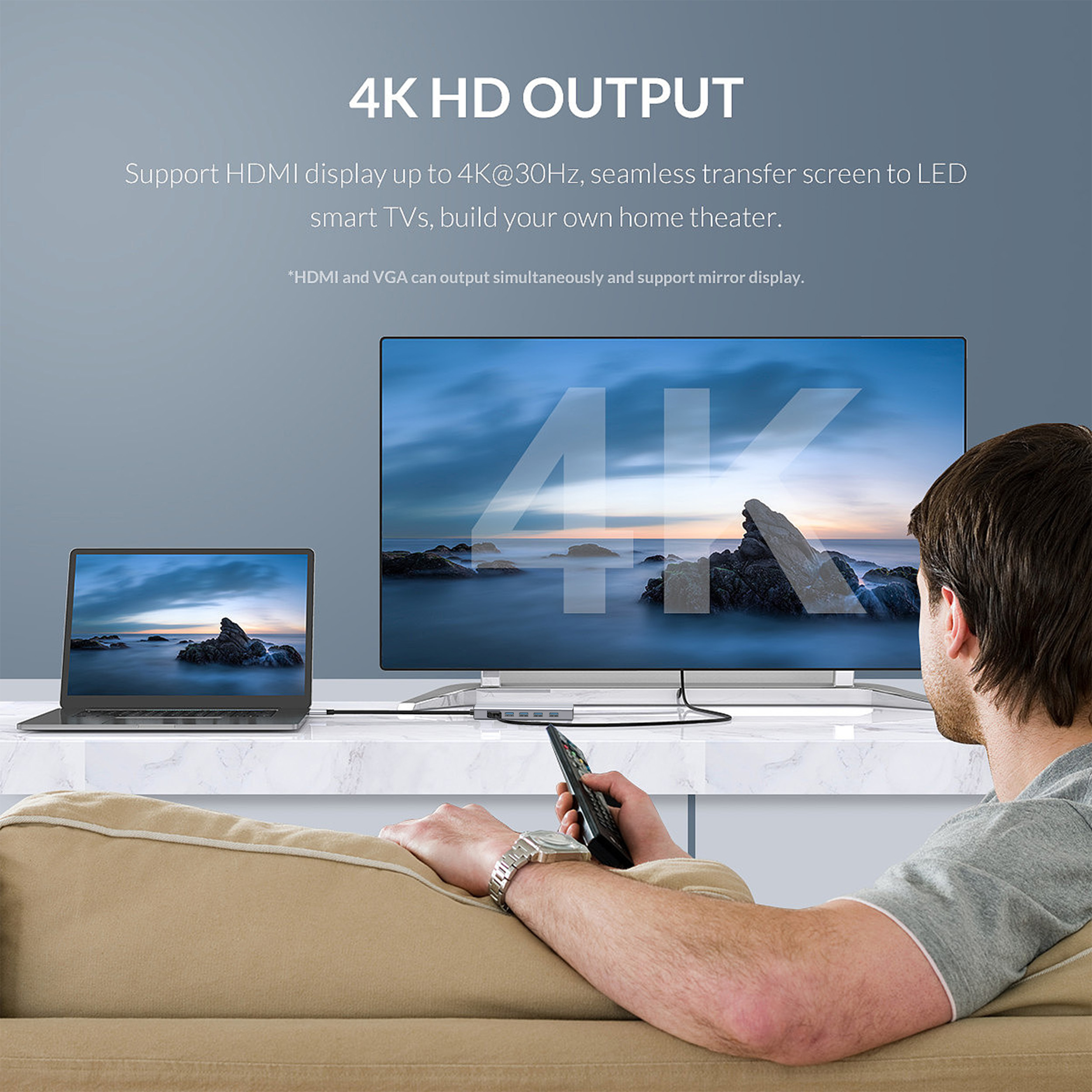 INF 11-in-1 USB-C-Hub mit HDMI, VGA und PD-Ladung 362744