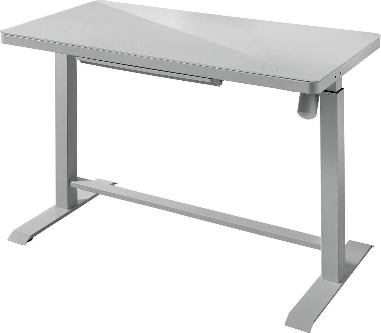 Höhenverstellbarer Schreibtisch elektrisch LIFT4HOME grau mit USB
