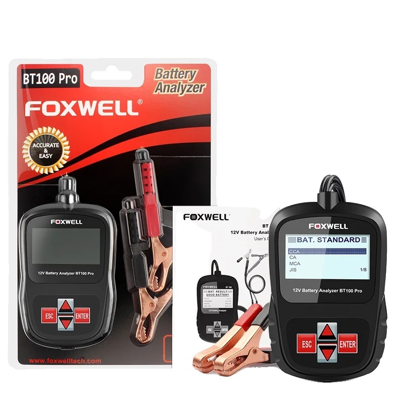 Tester autobatérií, detekcia 100-1100CCA, diagnostika porúch, BT100 PRO