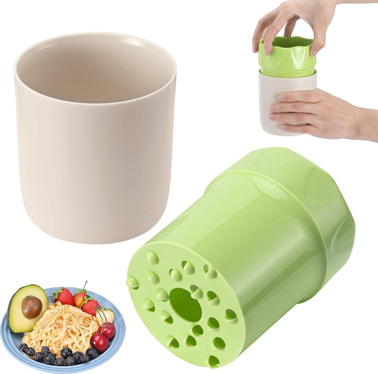 Zimtky Apfelreibe, Handreibe Manueller Rotierender, Obstreibe Handreibe Manueller ，Obstreibe Apple Grater, für Apfel Birnen Kartoffel Eiscreme Einfach zu bedienen ZGQ-FZ-2024-0801-KA59AM59