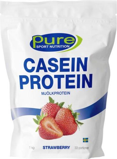 Pure Sport Nutrition Casein — Langsam verdauliches Protein in schwedischer für Nacht-Repair & Muskelaufbau