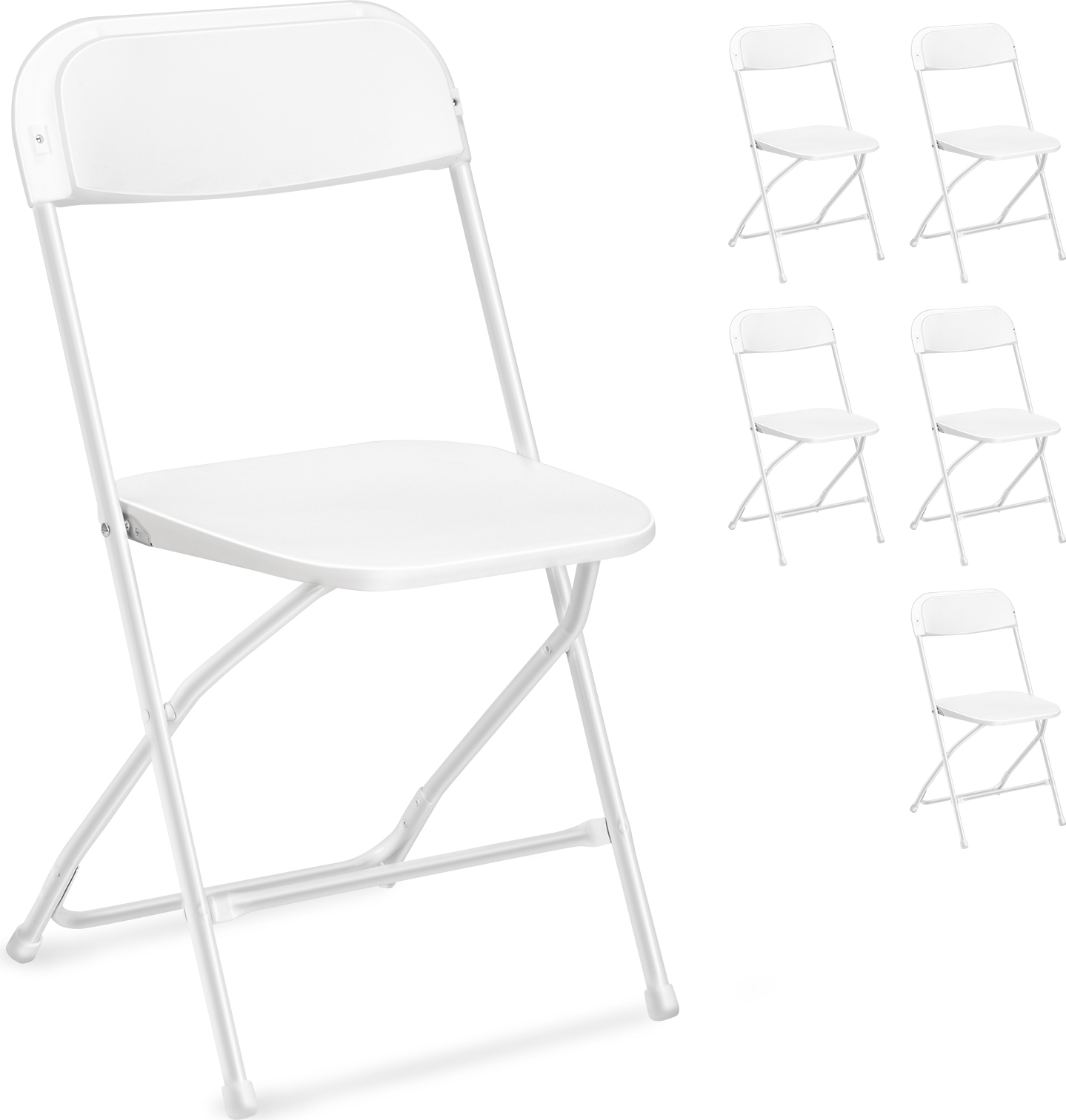 FCH Gästestuhl 6er Set - stabiles Klappstuhl , der - bis 150 kg belastbar