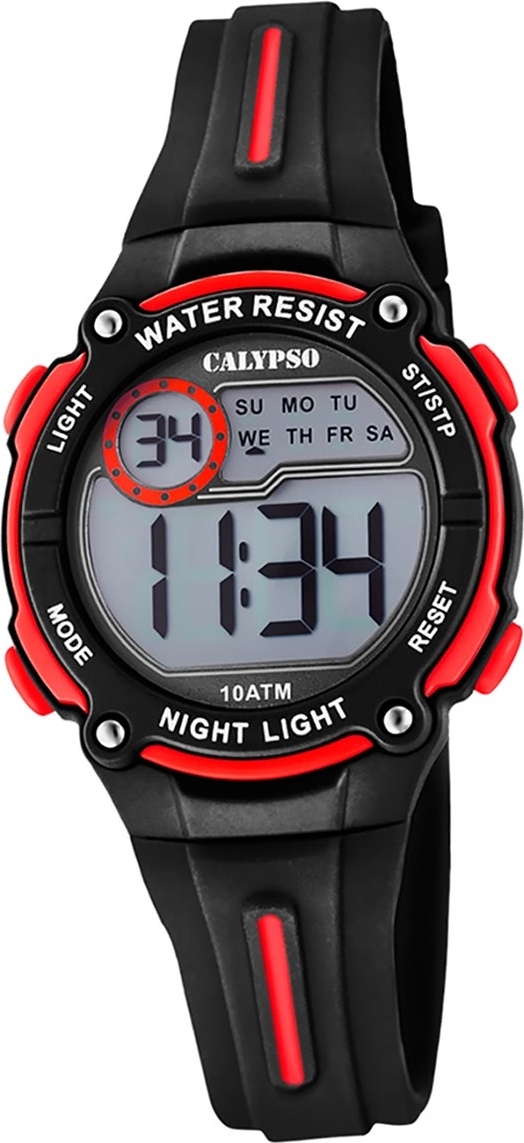 Calypso Plastic PUR Detské hodinky K6068/6 Náramkové hodinky Black Digital D2UK6068/6