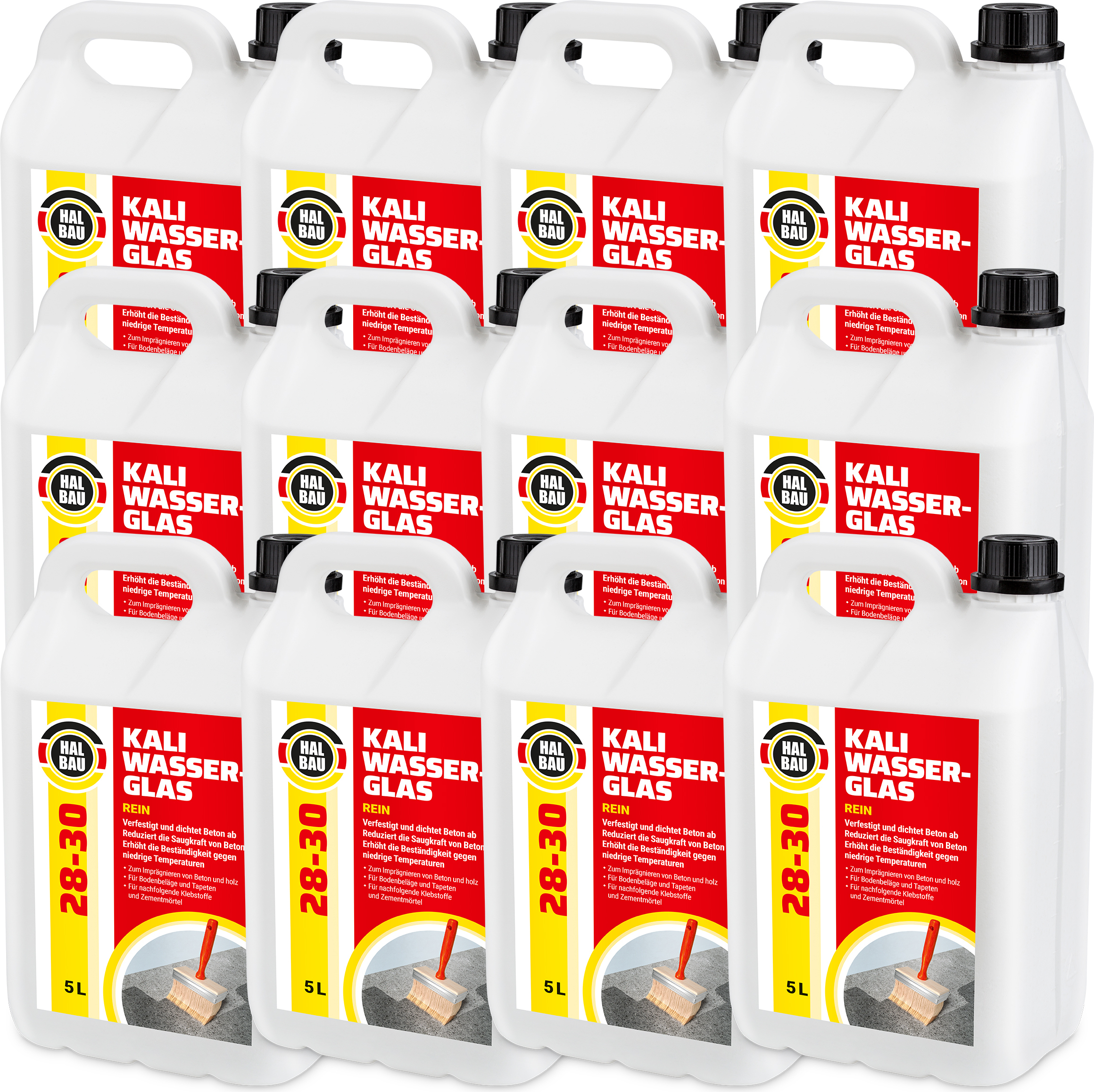 Hangato GmbH Kaliwasserglas HB28-30 Grundierung Konservierung Betonimprägnierung Holzschutz 60L HB28-30_60L