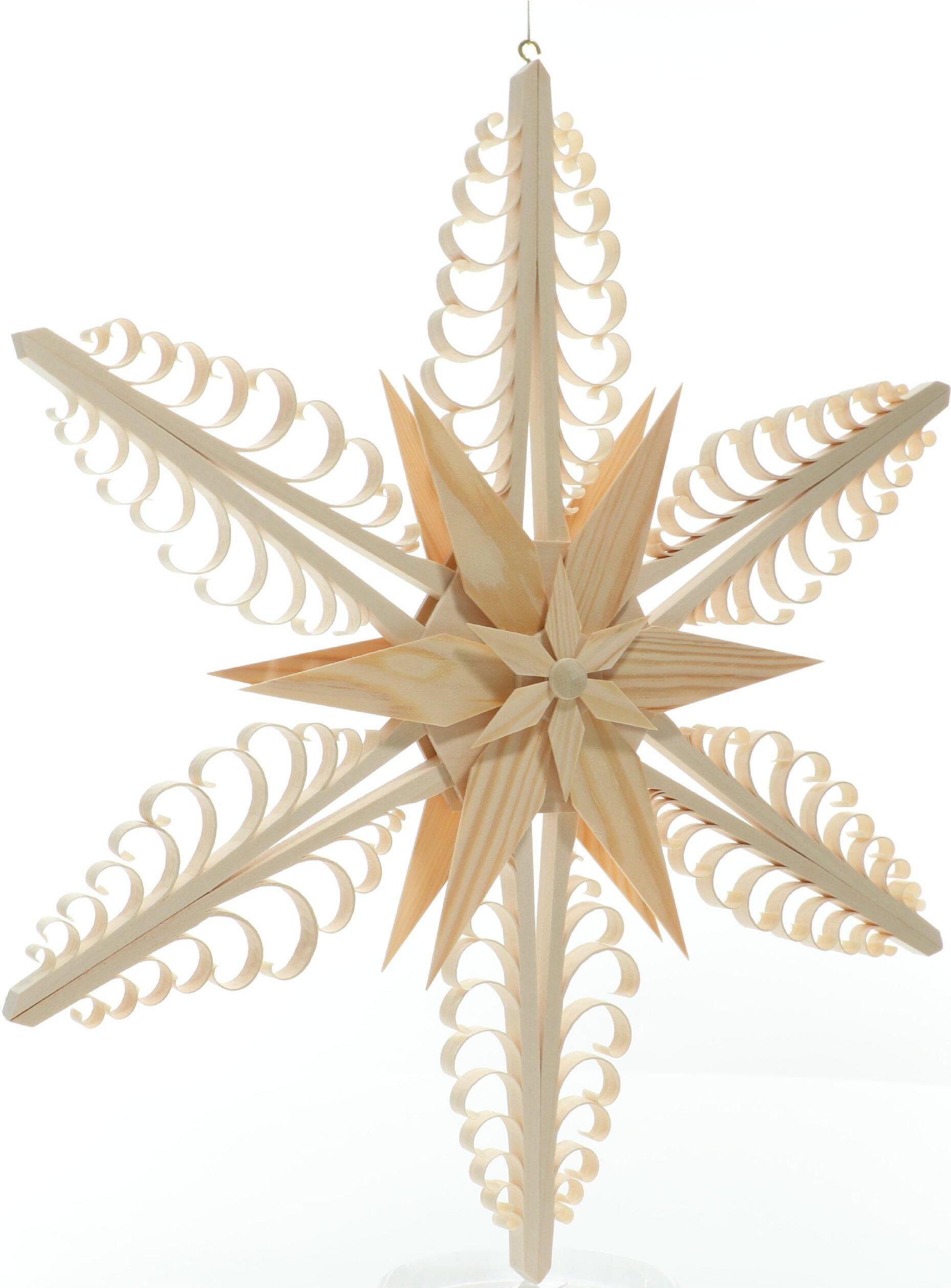 Herstellung von Baum- & Fensterschmuck Martina Rudolph Fensterschmuck Spanstern Mitte 2 Sterne (beidseitig) BxHxT=41x41x40cm NEU 122