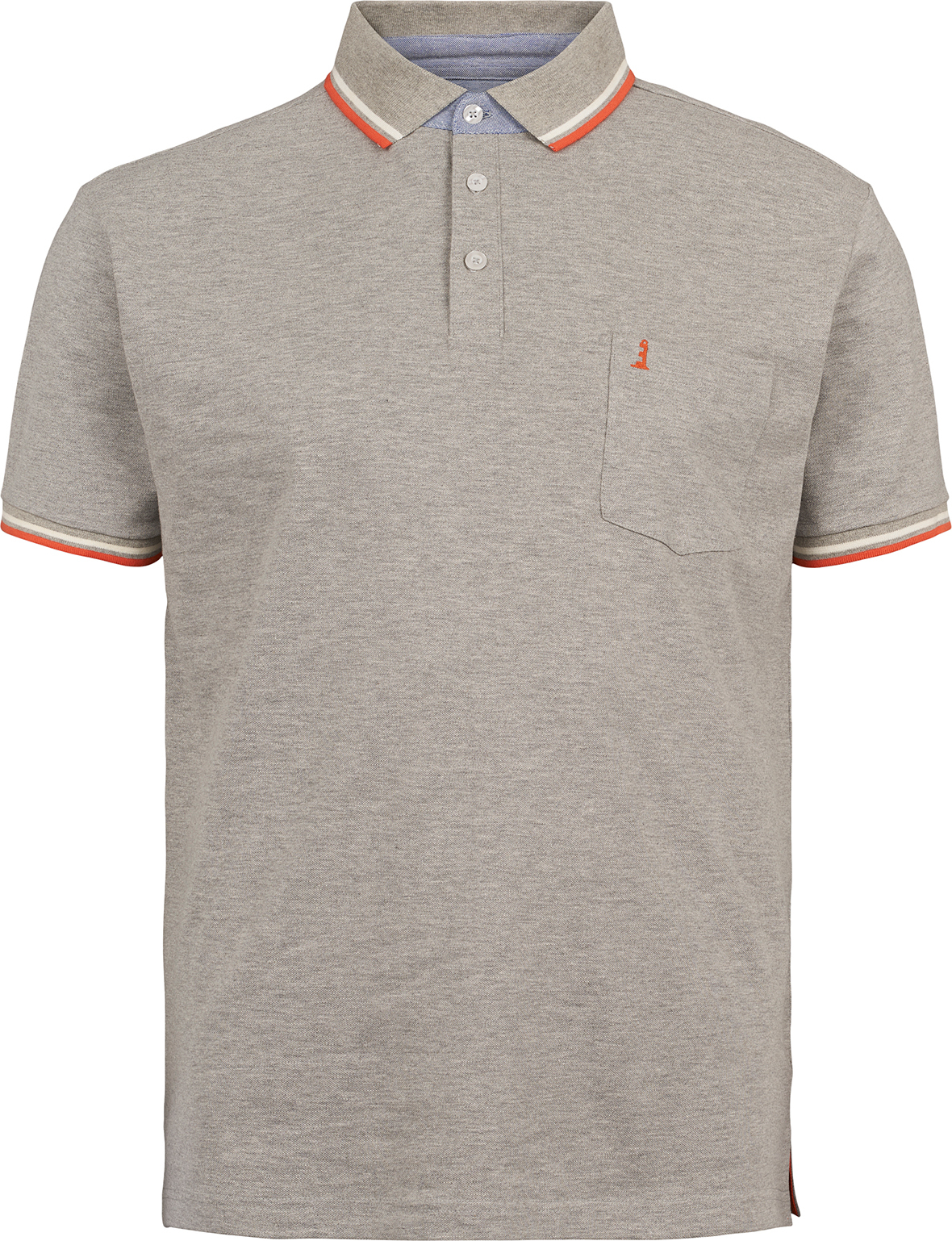 North Latitude North56 XXL Stretch Polo grau Kontraststreifen