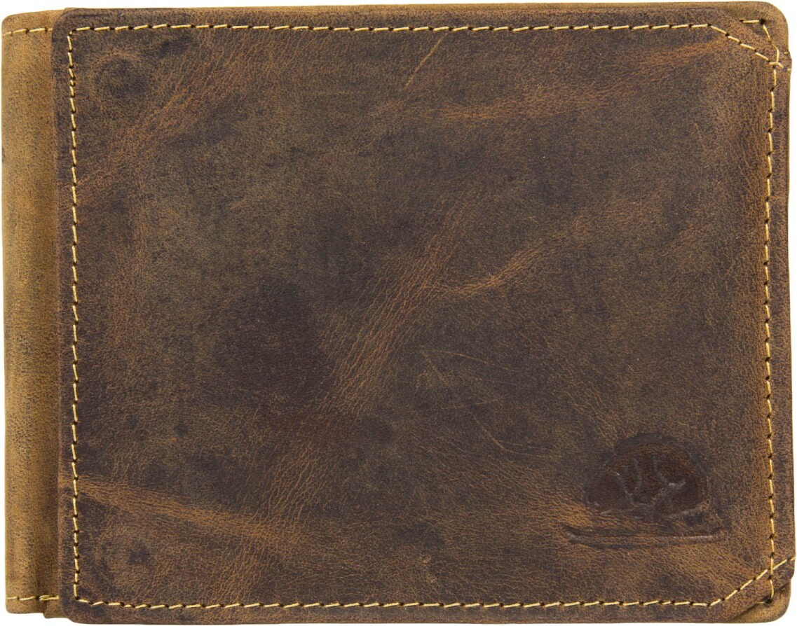 Green Burry Greenburry Geldbörse Leder Vintage braun mit Ausweisfach zum Vorzeigen 1705B-25