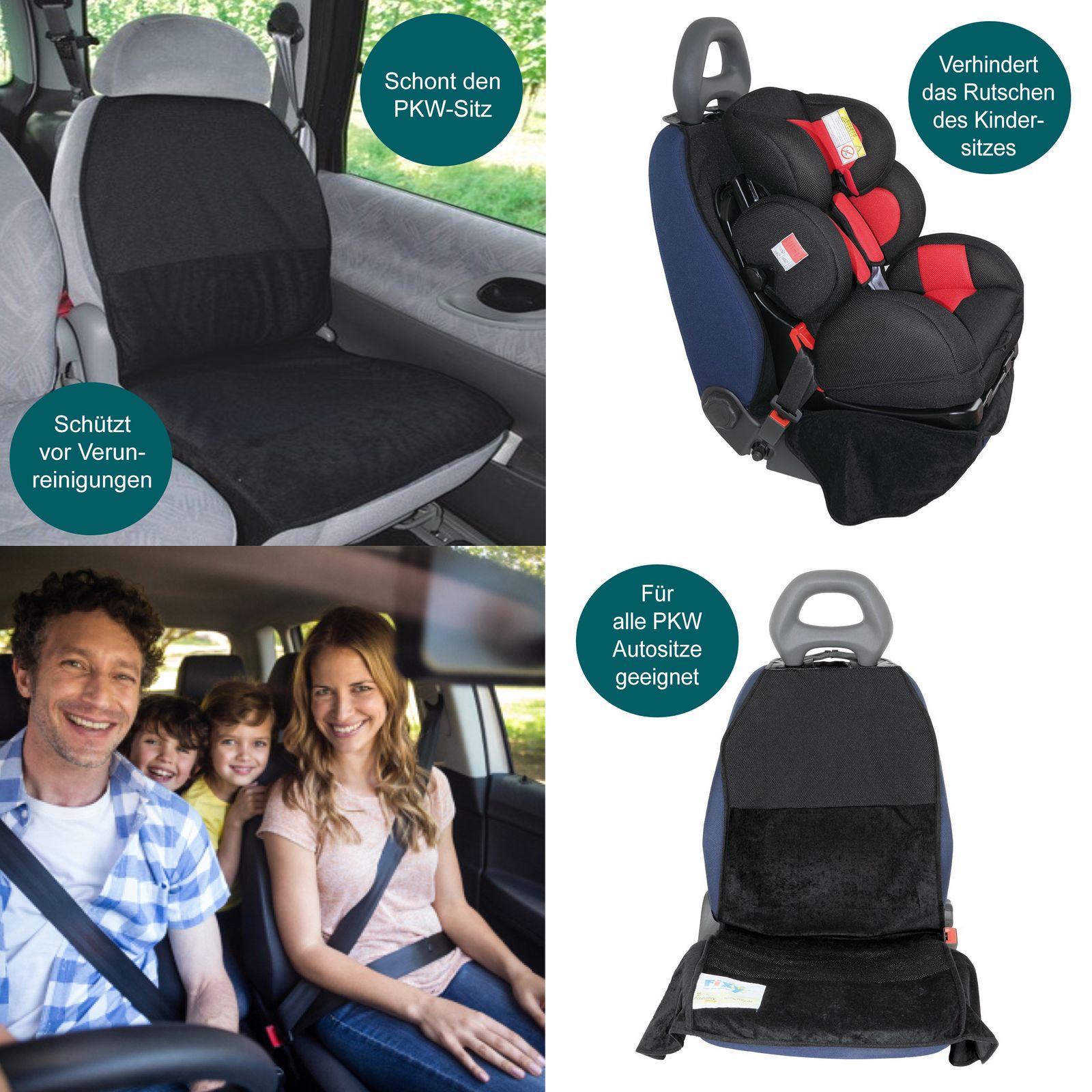2x Autositz Auflage Schutzunterlage Schutzbezug Kindersitz Auto