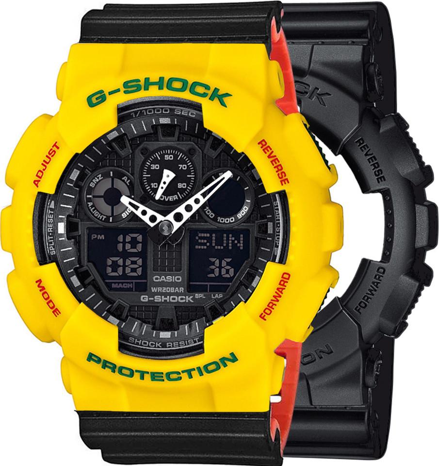 Zegarek Casio G-Shock SET GA-100-1A1ER + BEZEL 10414779 + PASEK 10577142 20BAR