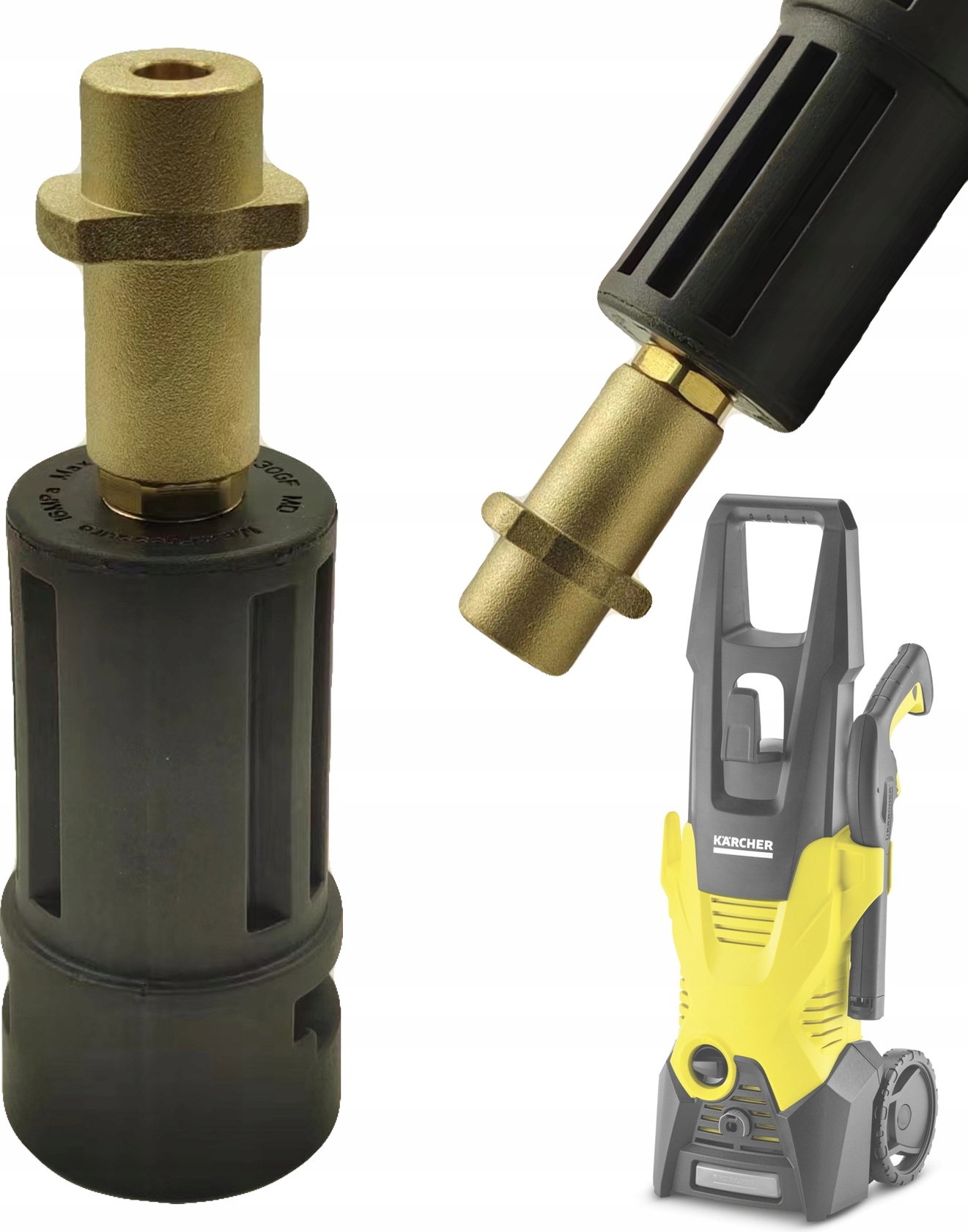 ROSFIX Adapter für Bajonett-Hochdruckreiniger auf Kärcher K-Bajonett (Messing)