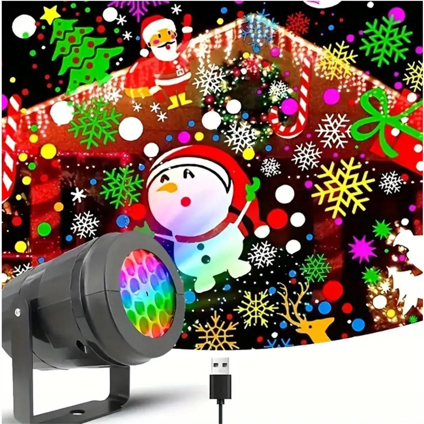 LED projektor, vianočný sneh, laserový reflektor, projektor, sneh, Otec Vianoc