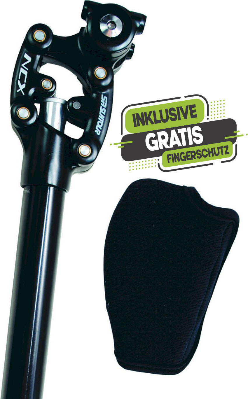 SR Suntour Suntour Parallelogramm Federsattelstütze SP17-NCX 350/30,9 mm 65-95 kg SRSP12-30,9 mm