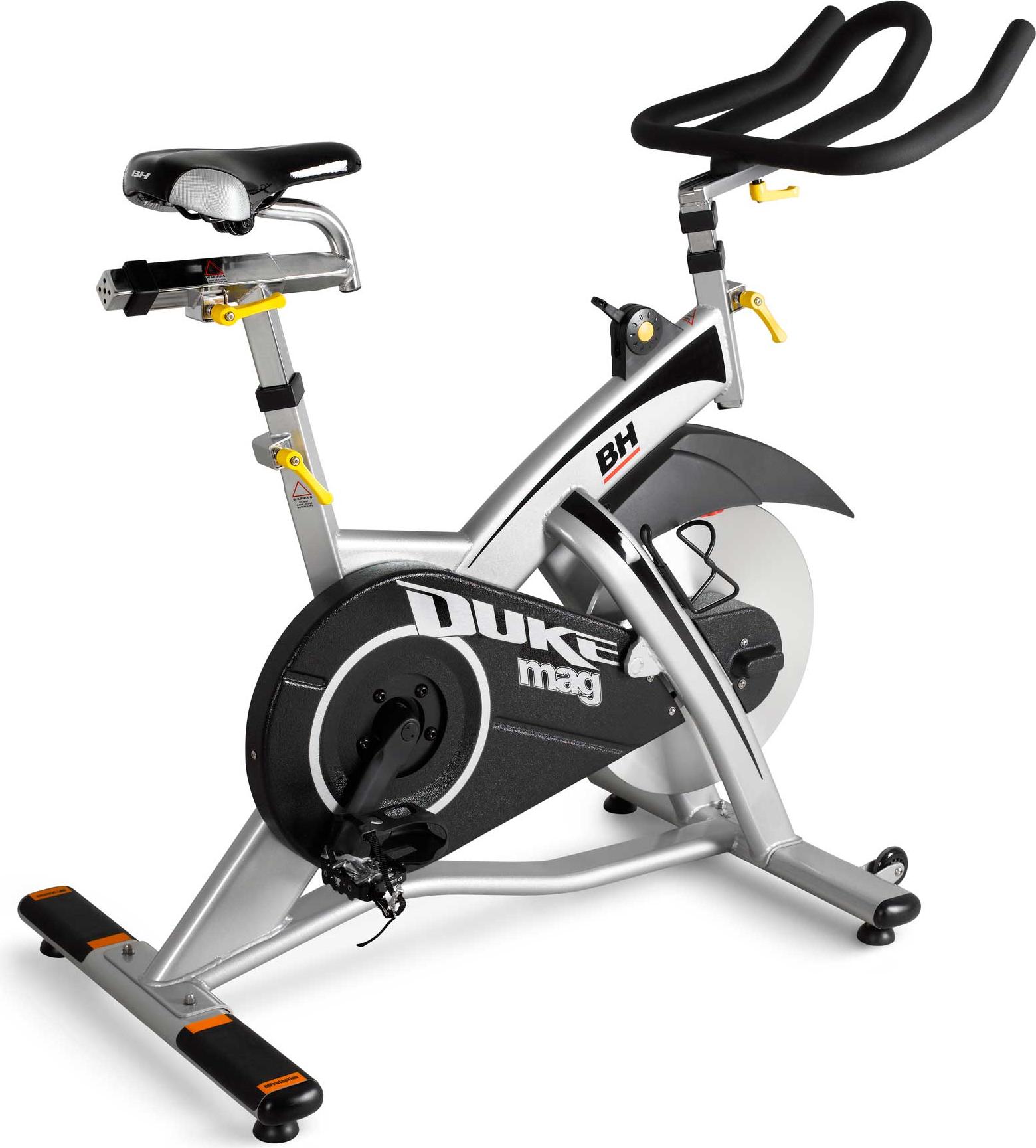 BH Fitness Duke Mag H923, Stacionárny bicykel, Magnetické, 150 kg, klinový remeň, Čierna, Zvislý / vodorovný