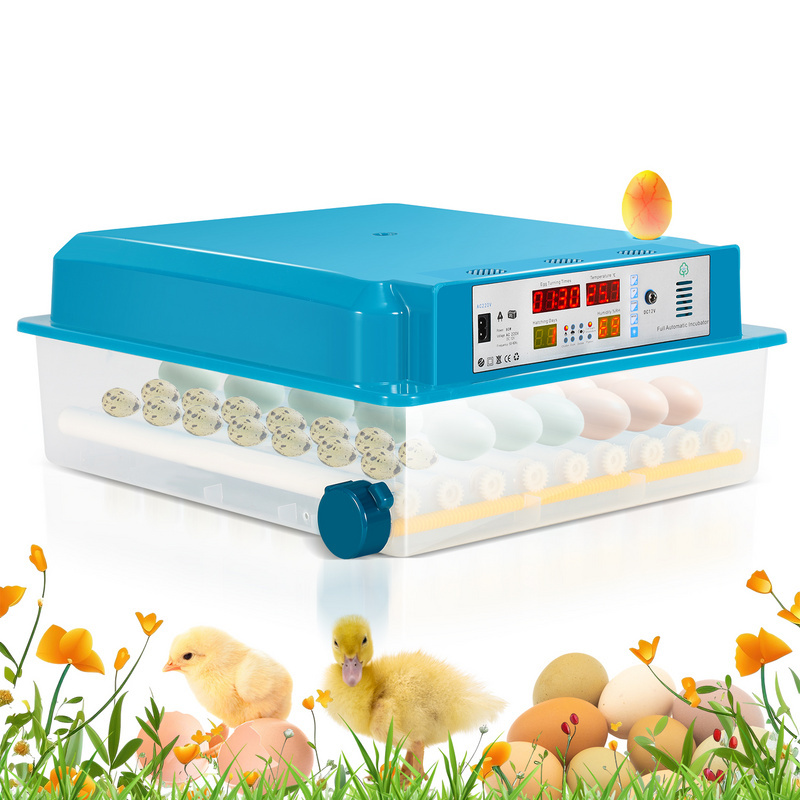 Clanmacy Brutmaschine Brutthermometer Hühnereier Brutapparat Inkubator fur 64 Hühnereier RL-HG9813-1-GD