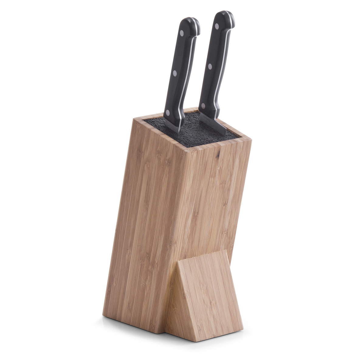 Zeller Messerblock m. Borsteneinsatz, Holz 25328