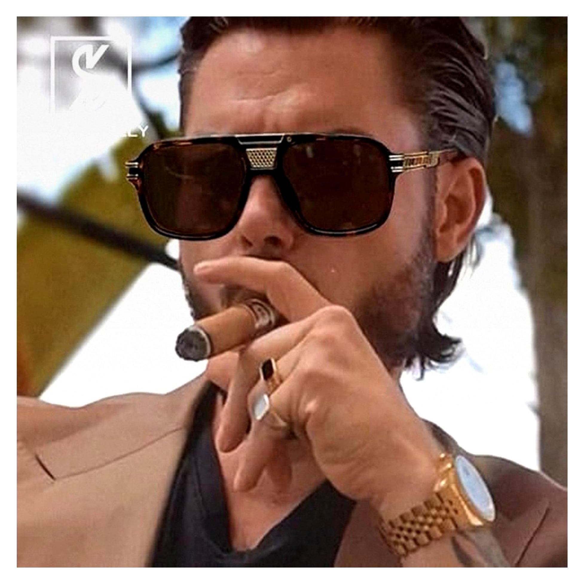 Markenlos Polarisierte Vintage-Sonnenbrille im Pilotenstil für Damen und Herren, Brillen im Stil der 70er Jahre, mit Metalldekoration und gestalteten Farbtönen