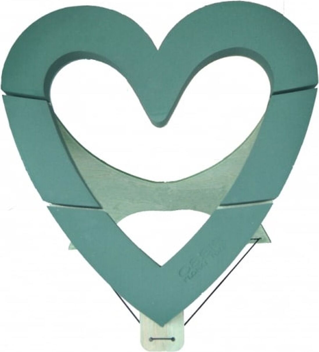 OASIS Steckschaum BIOLINE Deco Herz Offen 43,5cm Steckmasse Steckschwamm - mit Aufstellvorrichtung