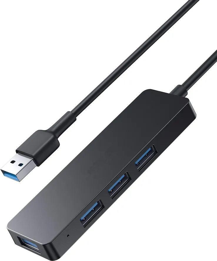 USB-A Hub, 4xUSB-A 3.0 - čierny
