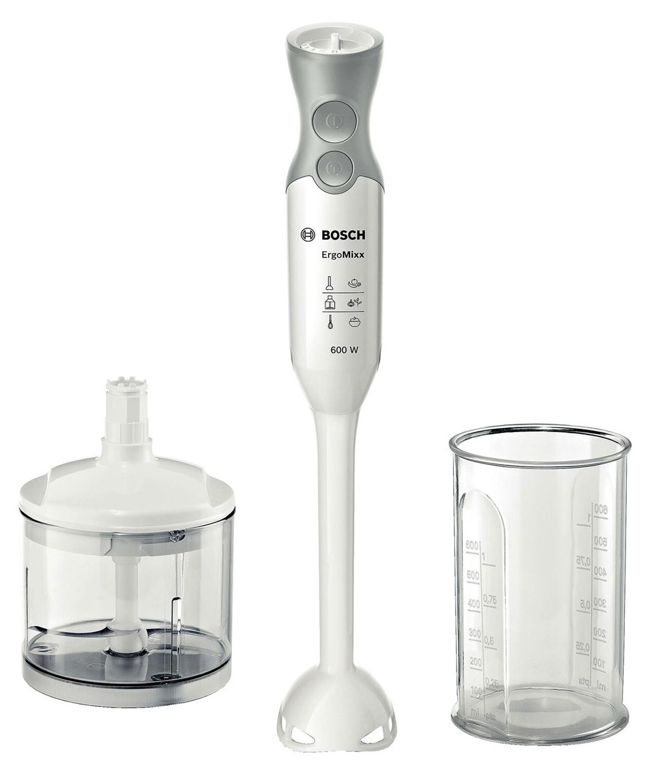 Bosch MSM66020, Pürierstab, Pulsfunktion, 1,4 m, 600 W, Grau, Weiß