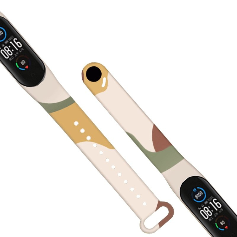 Náhradný silikónový náramok Moro Camo pre Xiaomi Mi Band 5/Mi Band 6, Camouflage-7