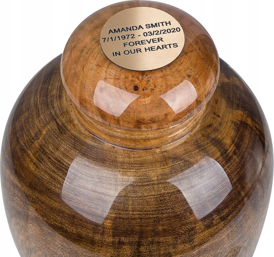 Remember Forever Urne Aus Mangoholz. Beerdigungsurne. Urne Für Asche. Beerdigungseinäscherung