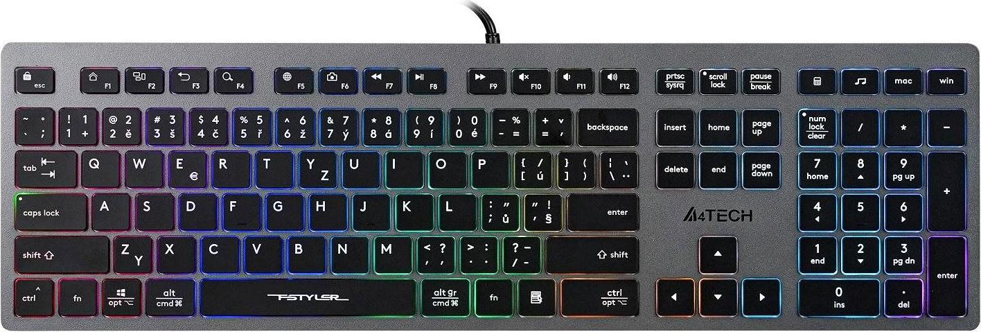 A4 Tech A4tech FX60 mit Neon-Hintergrundbeleuchtung USB grau - DE FX60-N-GY